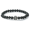 12Pcs 12 Style Twelve Constellations 304 Stainless Steel & Natural Lava Rock Beaded Stretch Bracelets Set BJEW-JB09463-3