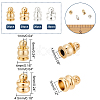 80Pcs 4 Style Brass Cord Ends KK-AR0002-53-2