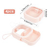 4Pcs 2 Colors Square ABS+TPE Multifunction Pocket-Sized Push Button Storage Box CON-GF0001-11-2
