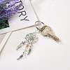 20Pcs 10 Style Natural Chip Gemstone Keychain KEYC-KS0001-05-8