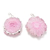 Dyed Natural Druzy Solar Quartz Crystal Pendants G-F693-01C-S-2