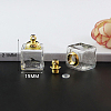 Transparent Glass Openable Perfume Bottle Pendants BOTT-PW0001-135-1