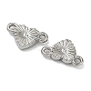 304 Stainless Steel Textured Heart Links Connector Charms STAS-D211-14A-P-2