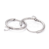 Tarnish Resistant 201 Stainless Steel Huggie Hoop Earring Findings STAS-P283-01P-P-2