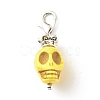Skull Synthetic Howlite Pendant Decorations X1-HJEW-JM00620-2