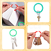 80Pcs 8 Colors Plastic Loose Leaf Book Binder Hinged Rings FIND-SP0004-81-5