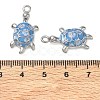 Brass with Enamel Pendants KK-CBA61F8-04P-01-3