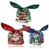 60Pcs 3 Colors Christmas Theme Rabbit Shaped Candy Plastic Bags ABAG-FS0001-05-3