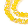 AB Color Plated Opaque Glass Rondelle Beads Strands EGLA-T029-4mm-09E-3