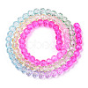 Transparent Glass Beads Strands X-GLAA-E036-07R-3