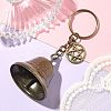 Iron Bell & Hollow Out Alloy Pendant Keychains KEYC-JKC00998-02-2