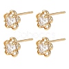 SHEGRACE Brass Micro Pave Cubic Zirconia Stud Earrings XGRQ4N806-721G-1