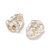 Metal Enlaced Transparent Acrylic Beads X-MACR-M045-09-2