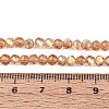 AB Color Plated Transparent Glass Rondelle Beads Strands EGLA-T029-4mm-10E-4