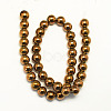 Non-magnetic Synthetic Hematite Beads Strands G-S096-10mm-4-2