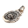 Rack Plating Brass Micro Pave Cubic Zirconia with Sea shell Pendants KK-Q795-15A-AS-2