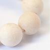 Frosted Natural Fossil Round Bead Strands G-E334-6mm-22-4