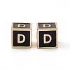 Rack Plating Brass Enamel Beads KK-B060-04G-01D-2