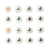 80Pcs 8 Colors Christmas Opaque Glass Beads EGLA-YW0001-03-2