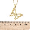 Hollow Butterfly 304 Stainless Steel Pendant Necklaces NJEW-M096-16G-3