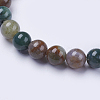 Natural Indian Agate Beaded Stretch Bracelets BJEW-I253-8mm-11-3