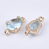 Transparent Glass Links connectors X-GLAA-T007-18H-2