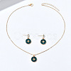 Zinc Alloy Crystal Rhinestone & Acrylic Pendant Necklaces & Stud Dangle Earrings Sets WGD1CBB-05-1