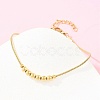 201 Steel Round Beaded Bracelets BJEW-D458-06G-1