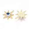 Brass Micro Pave Clear Cubic Zirconia Pendants for Women KK-T070-104-2