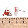 Wood Stud Earrings EJEW-M063-01D-5