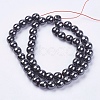 Non-magnetic Synthetic Hematite Bead Strands G-R193-19-8mm-2