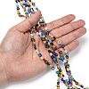 Flat Round Handmade Millefiori Glass Beads X1-LK-R004-55-4
