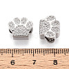 Brass Micro Pave Cubic Zirconia European Beads LS-ZIRC-T002-101-5