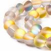 Synthetic Moonstone Beads Strands G-E573-01B-18-3