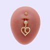 316L Surgical Stainless Steel Micro Pave Clear Cubic Zirconia Belly Rings FS-WGA8928-01-1