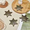 4Pcs 2 Colors Tibetan Style Alloy Brooches JEWB-FG0001-24-5