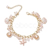 Natural Rose Quartz Chip Beads Bracelets BJEW-JB13155-02-2
