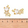 Brass Micro Pave Cubic Zirconia Pendants KK-G533-14G-01-3