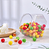 Hexagon Plastic Screw Top Bead Jars with White Lid CON-WH20029-001A-3