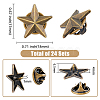 24Pcs Alloy Star Lapel Pin Brooches JEWB-FH0001-37AB-2