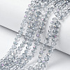 Electroplate Transparent Glass Beads Strands EGLA-A034-T2mm-F10-1