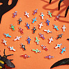 64Pcs 16 Colors CCB Plastic Enamel Pendants CCB-PH0001-23-5