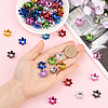 120Pcs 10 Colors Acrylic Bead Caps OACR-SP0001-94-4