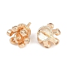 Brass Micro Pave Cubic Zirconia Peg Bails KK-Z122-04G-2