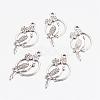 Alloy Tropical Parrot Pendants X-EA10187Y-AS-2
