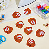 20Pcs Polyester Iron on/Sew On Patches PATC-ME0001-04-4