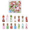 Fashewelry 28Pcs 4 Style Glass Wishing Bottle Pendant Decorations GLAA-FW0001-01-9