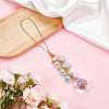 Glass & Resin Lily of the Valley Car Hanging Ornaments HJEW-DR00053-4
