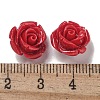 Synthetic Coral Dyed Carved Beads SHEL-I001-05D-11-3