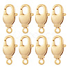 8Pcs Brass Lobster Claw Clasps KK-TA0002-72-1